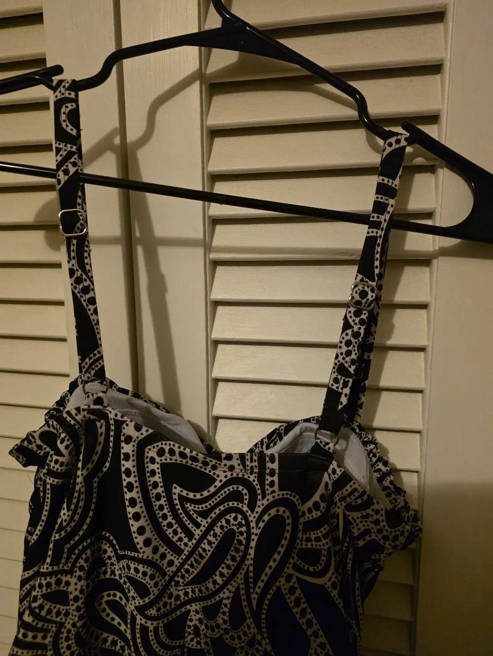 Black & White Printed One-piece Bathing Suit... Like New!!!